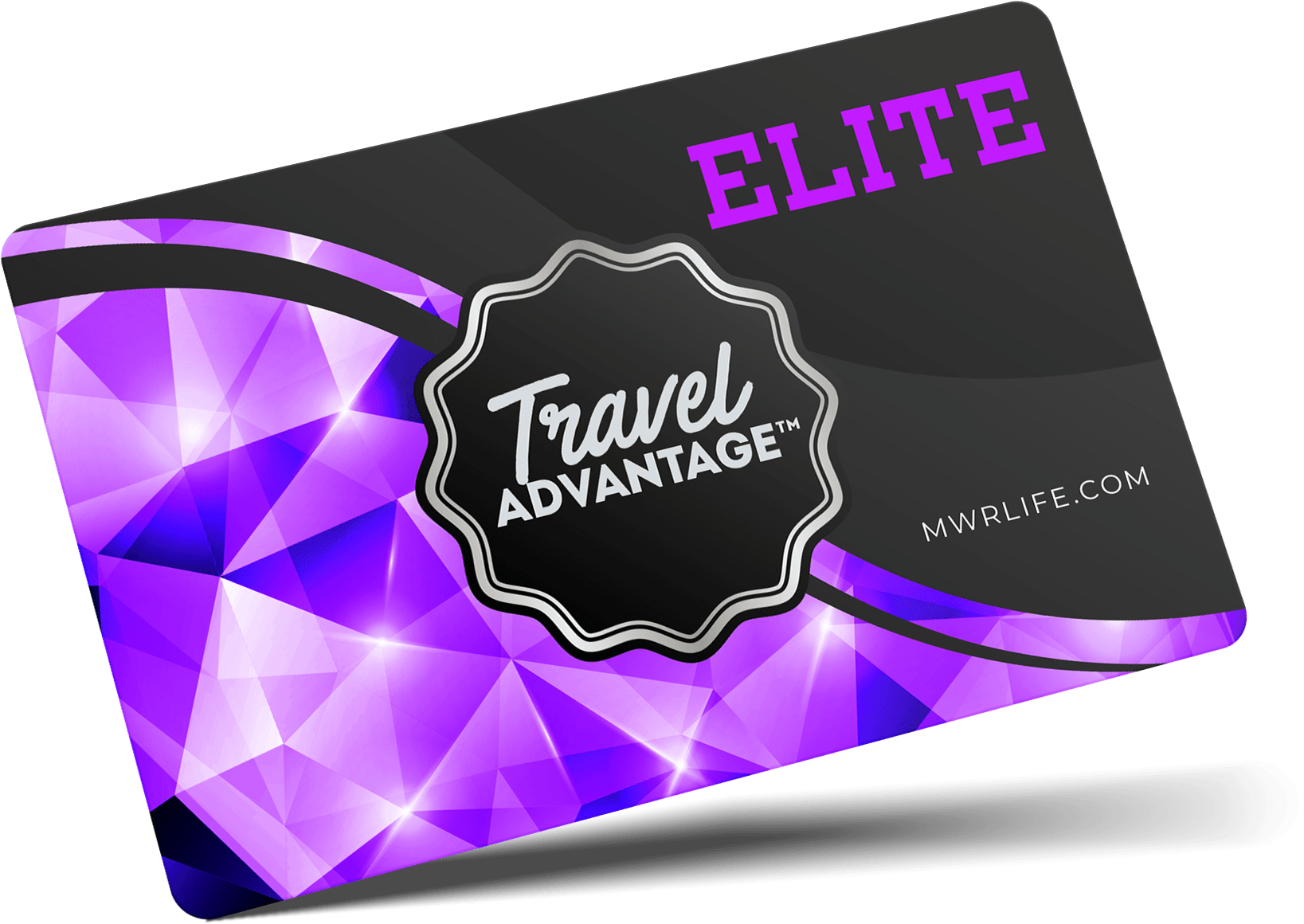 Elite travel. Card PNG.